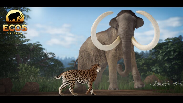 Ecos: La Brea prehistoric animal survival artwork